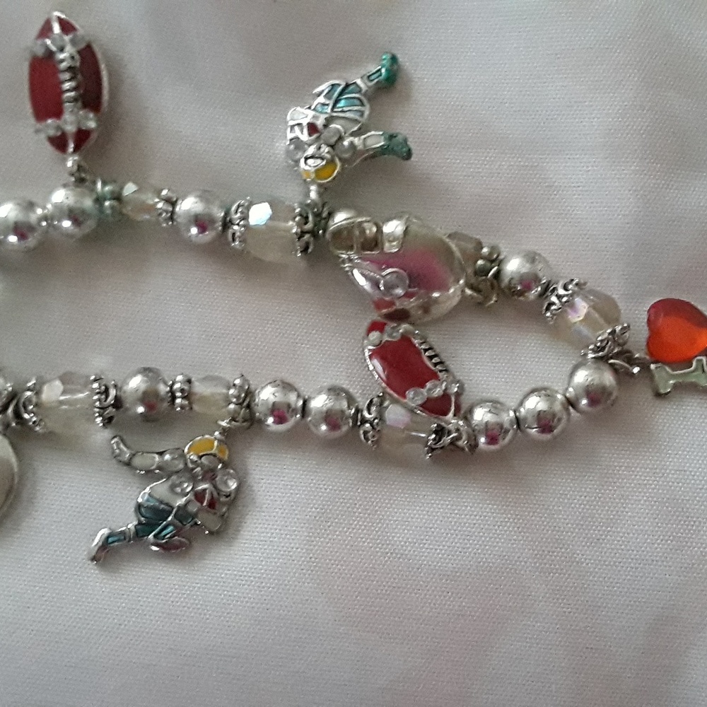 Football charm braclet
